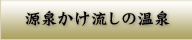 源泉かけ流しの温泉